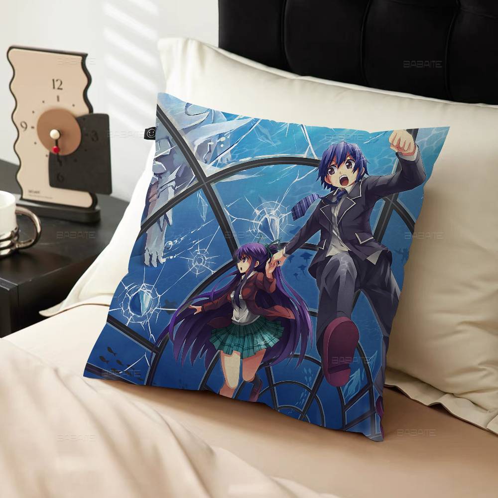 Date A Live Cartoon Cushion Cover Inches Farmhouse Decor Home Throw Pillow Covers For Couch Decorations