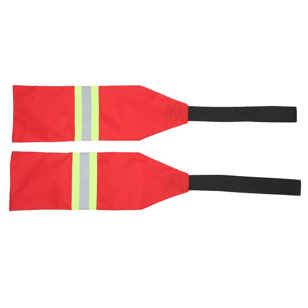 2PCS Kayak Travel Warning Flag Oxford Fabric Collapsible Kayak Warning Red Safety Flag for Kayak
