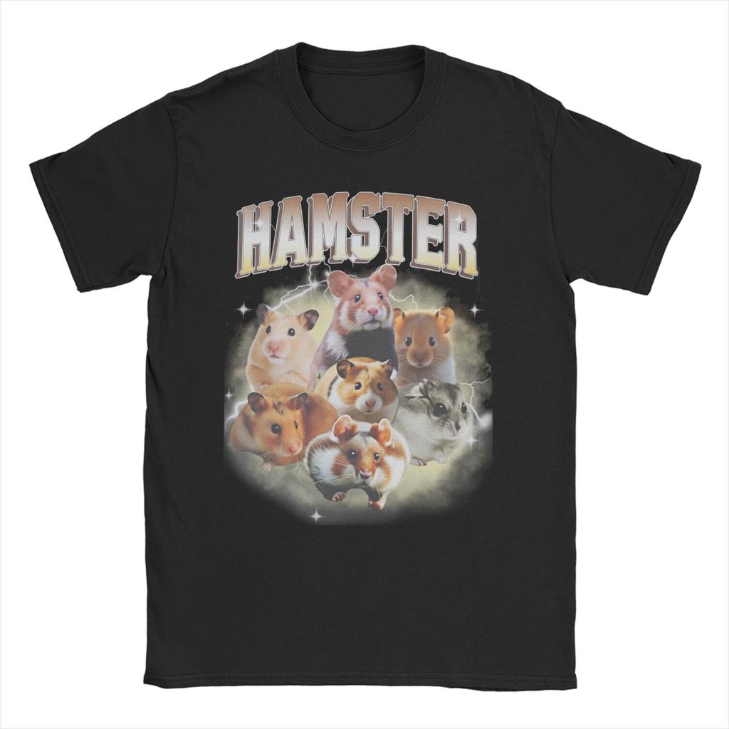 Dank Meme Hamster Staring Front Camera Hamster Calling WoUnisexs T Shirt Tee Shirt TShirts Pure Cotton Birthday Present Clothing