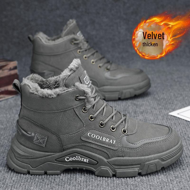 Men's Winter Martin Boots: New Style, Plus Velvet, Thick-Soled, Non-Slip Work & Snow Boots