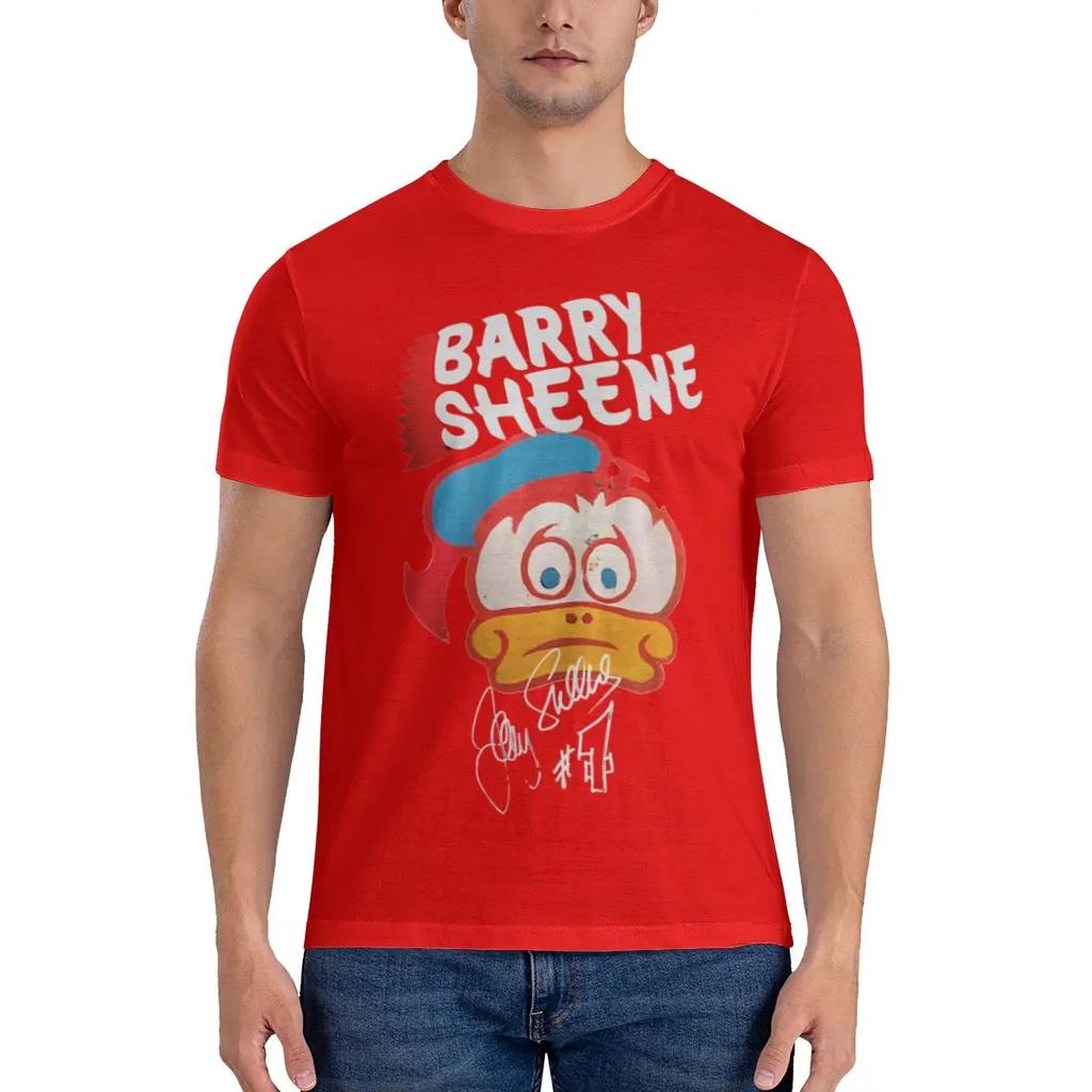 T-Shirts Duck Helmet Novelty 100% Cotton Tee Shirt Short Sleeve Barry Sheene T Shirts Round Collar Clothes 4XL 5XL