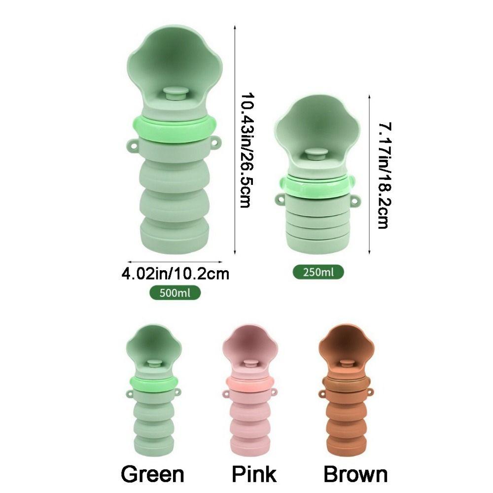 Silicone Collapsible Dog Water Bottle Food Grade Cat Water Bottle  Outdoor Dog Walking