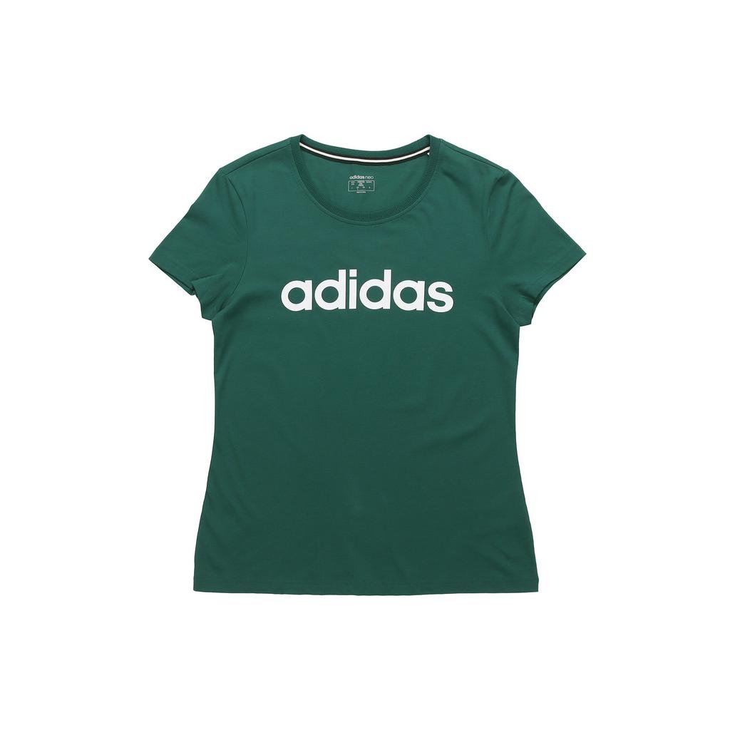 Adidas Neo Round Neck Short Sleeve T-Shirt Women Tops Forest-Green FP7866