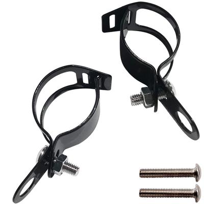 Universelle Blinkerhalterung, Satz mit 2, Schwarz, Gabelklemme, 1,2 - 1,8 Zoll