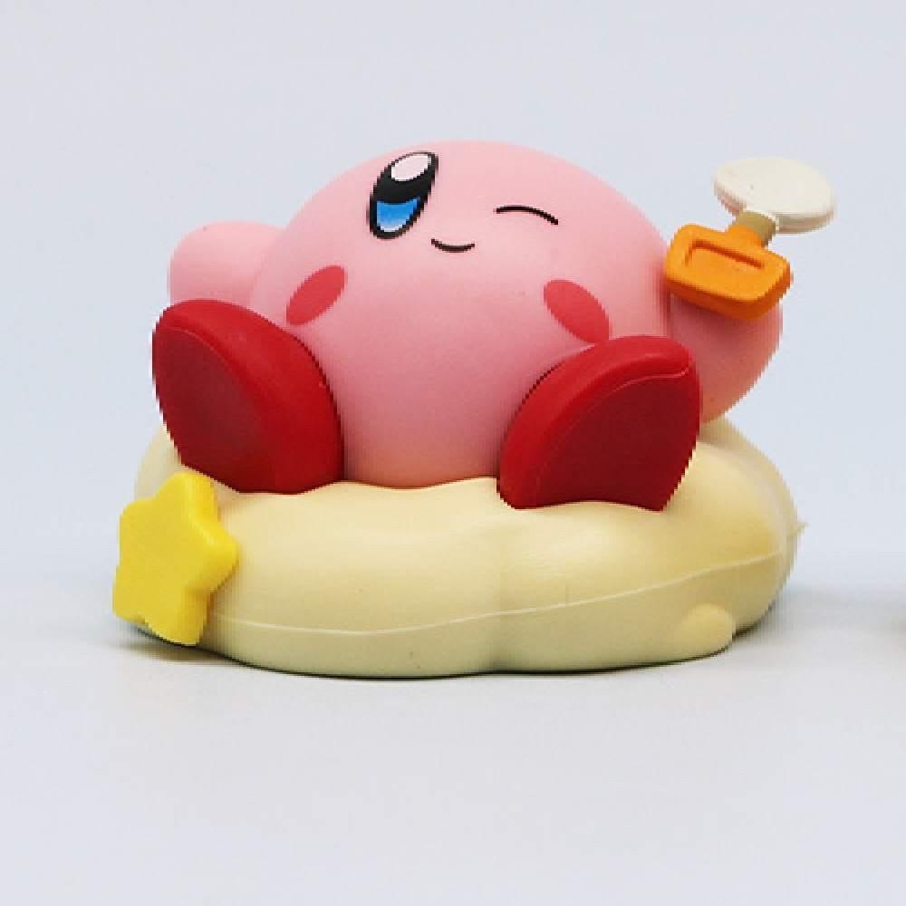 Cute Cartoon Beach Star Kirby Pvc Figure Cake Model Decoration Car Ornament 6cm