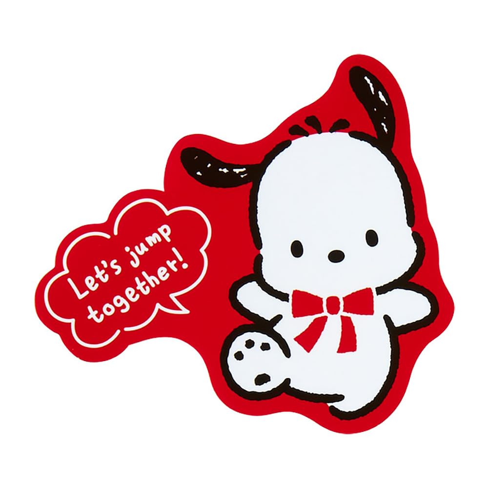 Sanrio Sanrio Pochacco klistremerkesett 35-årsjubileum rødt bånd Designsegl Pochacco Pochacco Skrivesaker Skrivesaker klistremerke 35-årsjubileum Bursdag