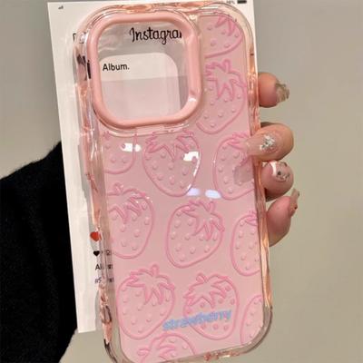 Custodia Protettiva Creativa per Cellulare per Custodia per Cellulare Apple con Supporto Onda Gelatina Due in Uno Stile Ins Giapponese e Coreano