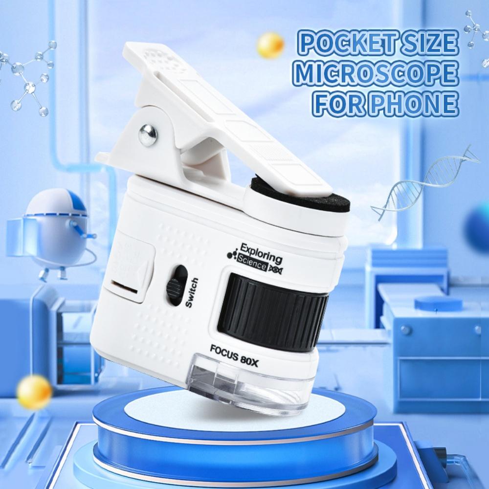 80x Magnification Microscope for Kids Educational Toy