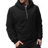 Men's Solid Color Half-Zip Sweatshirt Hoodie Men's Sports Large Size Casual Sweatshirt