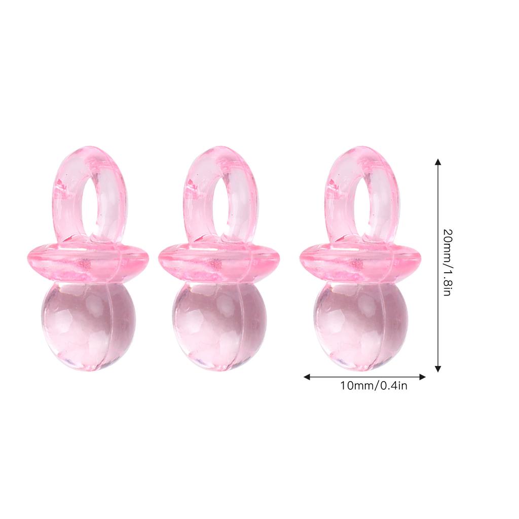 200Pcs Acrylic Pacifier Baby Nipples Baptism Birthday Gift   Decoration Accessories