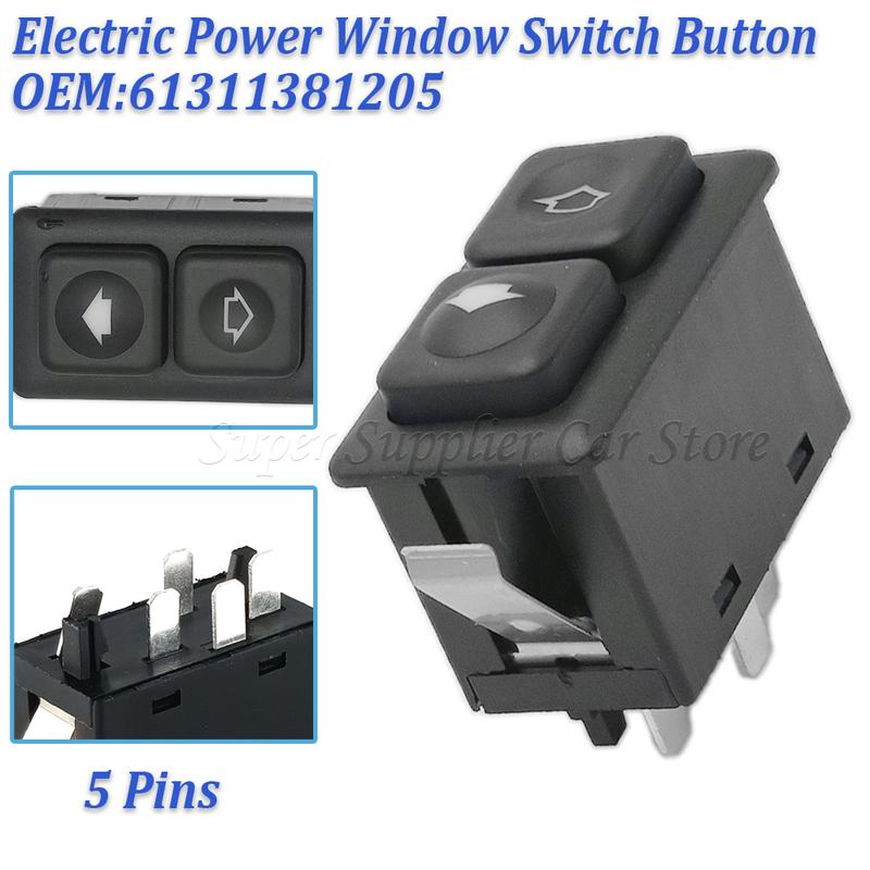 New Power Car Window Sunroof Switch Illuminated 5P Front / Rear For BMW 3 5 6 Series E30 E28 E24 61311381205