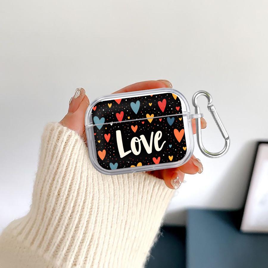 Color Heart Love Clear Earphone Cases Cover Case For Airpods 1 Pro2 Pro3 2 Pro 4 3
