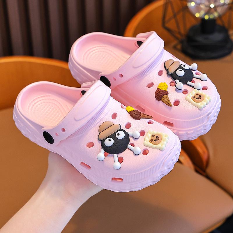 Summer Children's Clogs Boys and Girls Non-Slip Soft Cushion Parent-Child Closed-Toe Breathable Outdoor Kids Beach Sandals