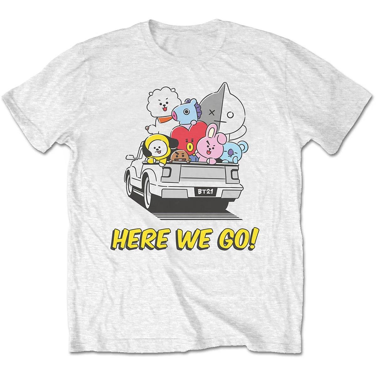BT21 Here We Go Official Mens Unisex T-Shirt M
