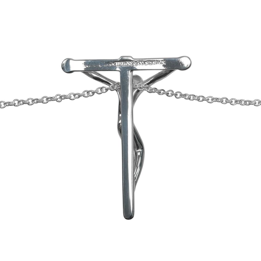 TIFFANY&Co. Crucificus Small Necklace Rosary Cross Vintage El Saperetti Silver925 3.63g _ Used