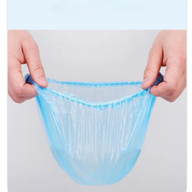 100Pcs Disposable Shower Cap Elastic Mesh Shape Waterproof Non-woven Bath Hat for Extension Clear Beauty Hair Hat Shower Cap