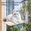 Kabelloser Katzenfensterliegeplatz Katzenhängematte mit 4 Saugnäpfen Faltbares Katzenhängemattenbett mit waschbarem Netzbezug für Wohnungskatzen
