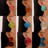 European and American Color Resin Shrimp Chips Earrings Light Luxury High-end Stud Earrings Women's Niche Personality Exaggerated Earrings