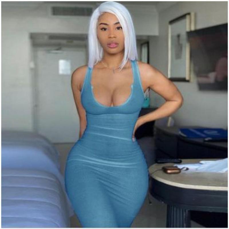 Sexy Maxi Tank Dress, Bodycon Nightclub Party Casual Dress For Summer & Spring, Women's Clothing