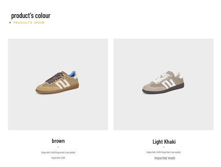 Sheii Su Yinyin Women's Retro Leather Color Block Casual Sneakers