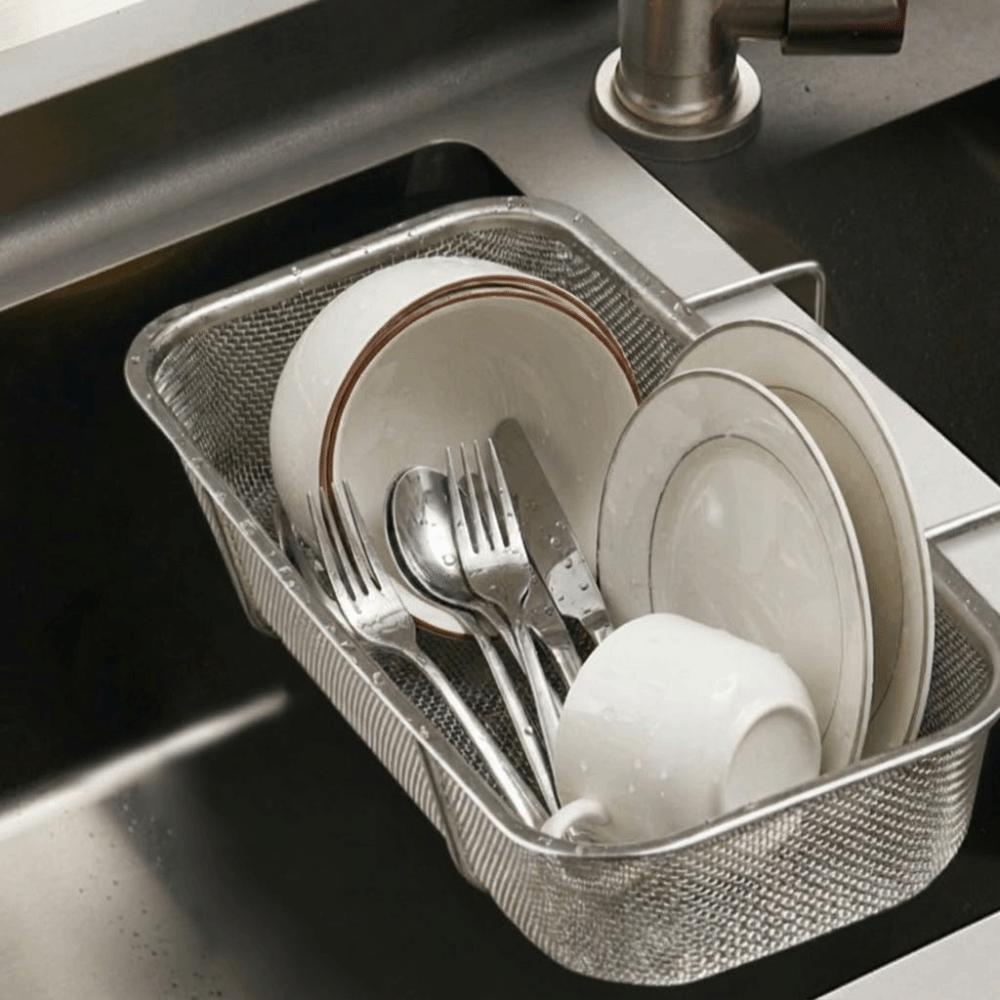 Thickened Kitchen Sink Drain Basket Stainless Steel Utensil Organizer Kitchen