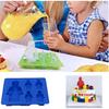 Chocolate Candy Silicone Mold, Building Blocks Ice Tray, Robots and Cars Fondant Mold with Children Party Drawstring Gift Bag-Easy to Use and Clean