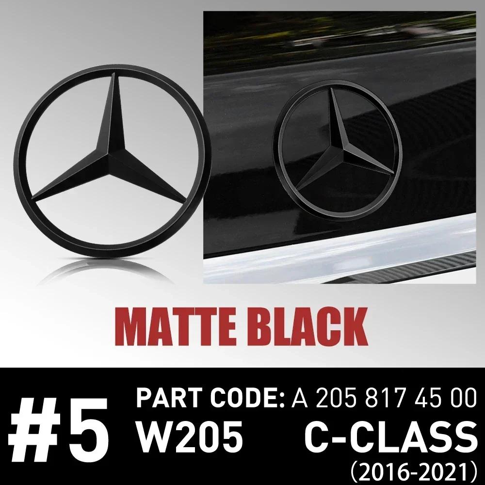 

C200 E200 New 2025 For Mercedes Benz 81mm ABS Tail Star Emblems Black Silver Rear Trunk Star Logo Stickers Badges for Mercedes B