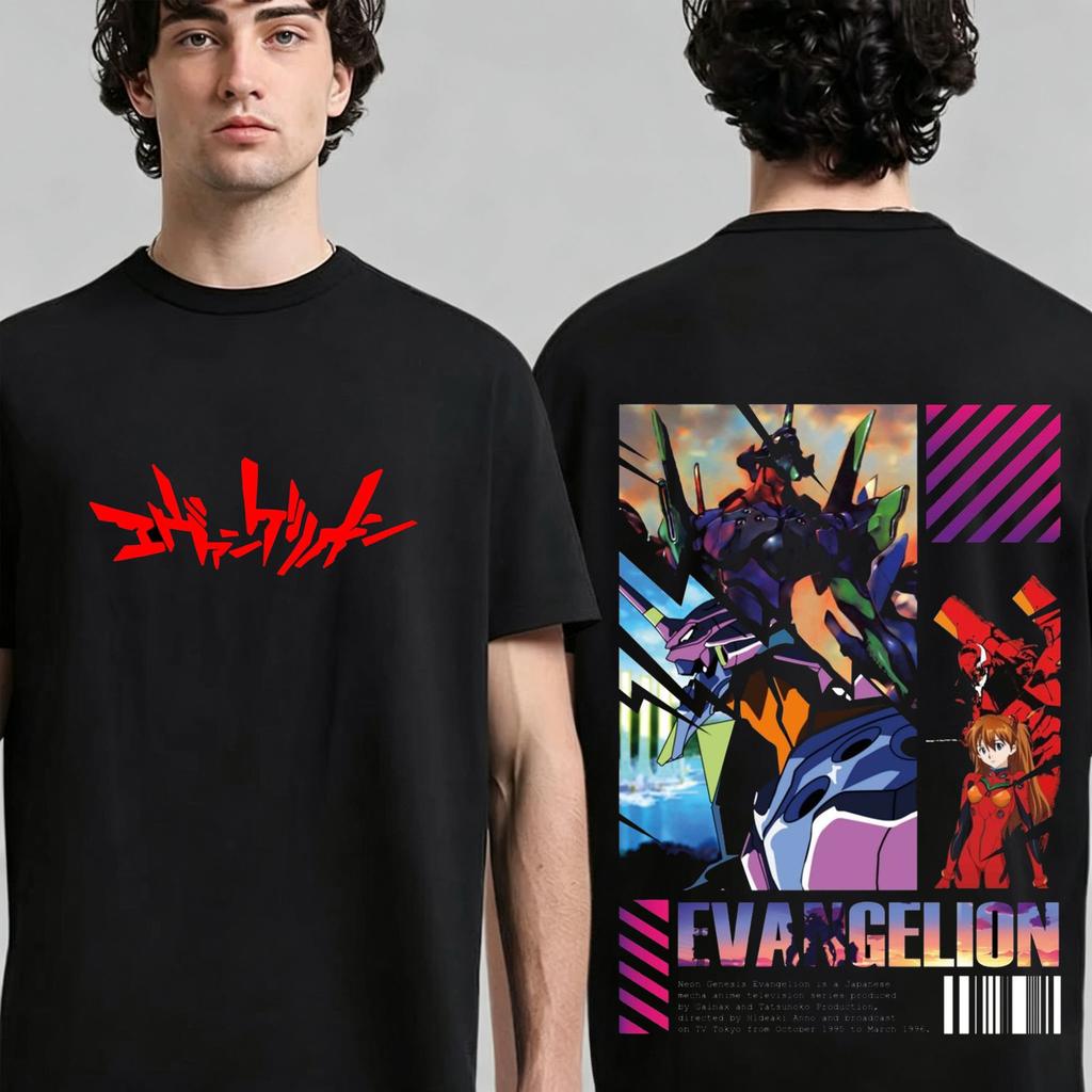 2026 Summer New Arrival Evangelion Pattern Street Style Print ShortSleeve TShirt Y2k Style Suitable For Both Unisex And Unisex