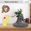 3palcová socha Adiyogi s náhrdelníkem Rudraksha/Plastové figurky na palubní desku auta/Pán Šiva pro pooju/Dárek k Shivratri/Dekorace/Soška Šivy/Socha Mahadeva