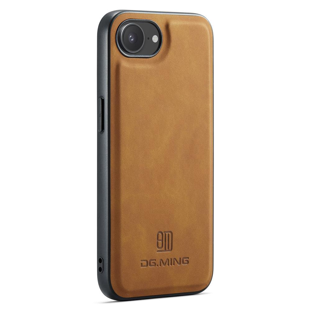 

DG.MING For iPhone 16e Case PU Leather Covered PC + TPU Hybrid Phone Shell B