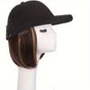 Cappellino Parasole Cappellino da Baseball con Estensione Capelli Parrucca Regolabile Nera Marrone per Donne