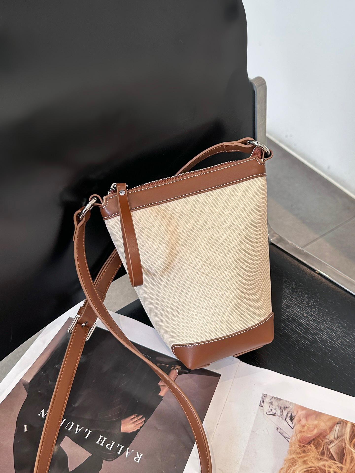 

Сумка через плечо для женщин Холщовая сумка-ведро Все высококачественные Sense Легкая сумка абрикосовый