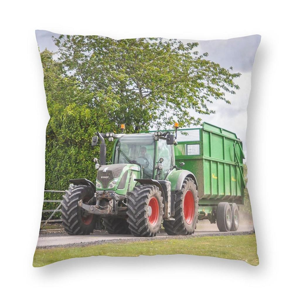 Fendt Carting Silage Square Pillowcase Polyester Linen Velvet Printed Zip Decor Throw Pillow Case Room Cushion Cover