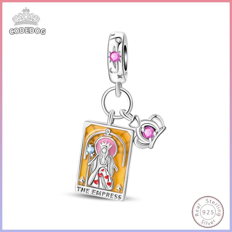 Hot 100 Copper Tarot Queen Shining Zircon Bead Charms 3mm Do It Yourself Holiday Exquisite Jewellery Gift Making