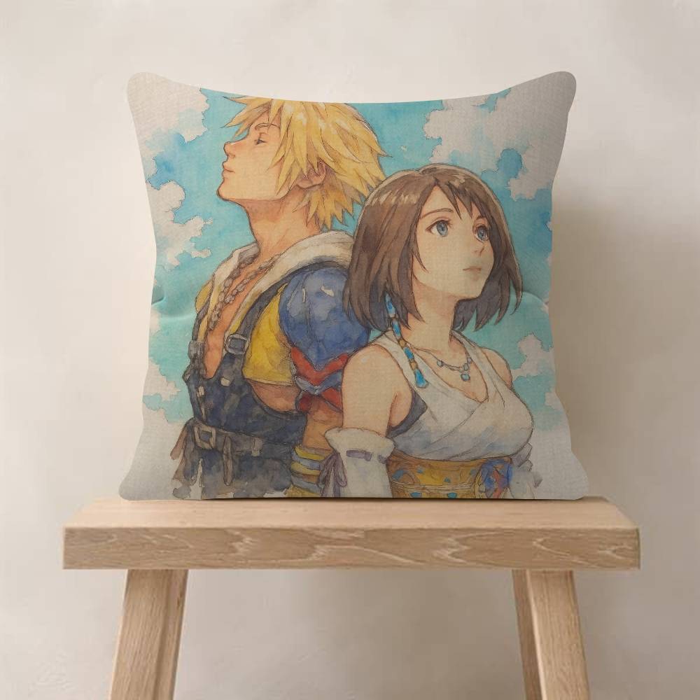 Pillow Gift Home Office Decoration Bedroom Sofa Car Cushion Cover Case 45X45 Game F-Final F-Fantasy X
