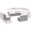 VidaXL Salon de Jardin avec Coussins 11 pcs, Canapés de Terrasse, Ensemble de Meubles de Patio, Mobilier d'Extérieur, Beige 3227767