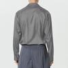 Autumn French-style Men's Lightweight Silk Shirt Commuting Flared Collar Long-sleeved Casual Loose-fit Shirt