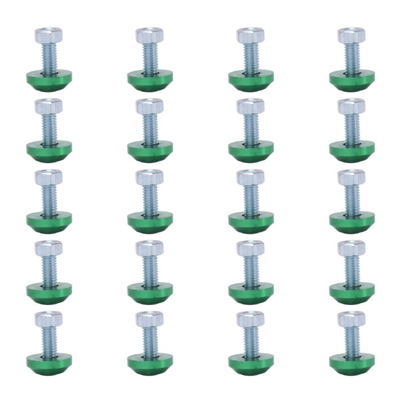 Motorcycle Plate Mounting Hardware with Anodized Countersunk Washers, Socket-Head Bolts and Nuts for Replacement