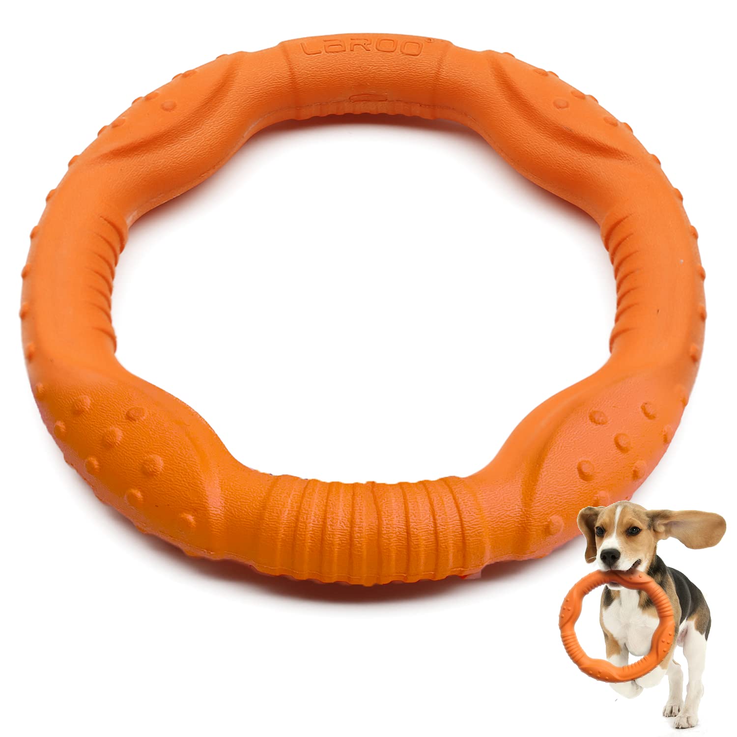 

LaRoo Teddy Dog Dental Durable Chew Toy for Small 18cm Round Stress Reliever to Medium Floating Training Toy for Pets Toy, Dogs, Frisbee, (Small зелений