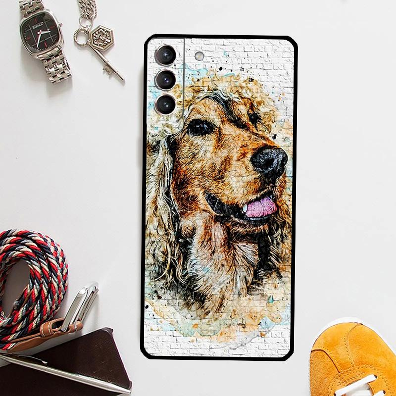 English Cocker Spaniel Dog Case For Samsung Galaxy S25 Ultra S21 S22 S23 S24 Ultra S9 S10 S20 Plus S25 FE Cover Coque