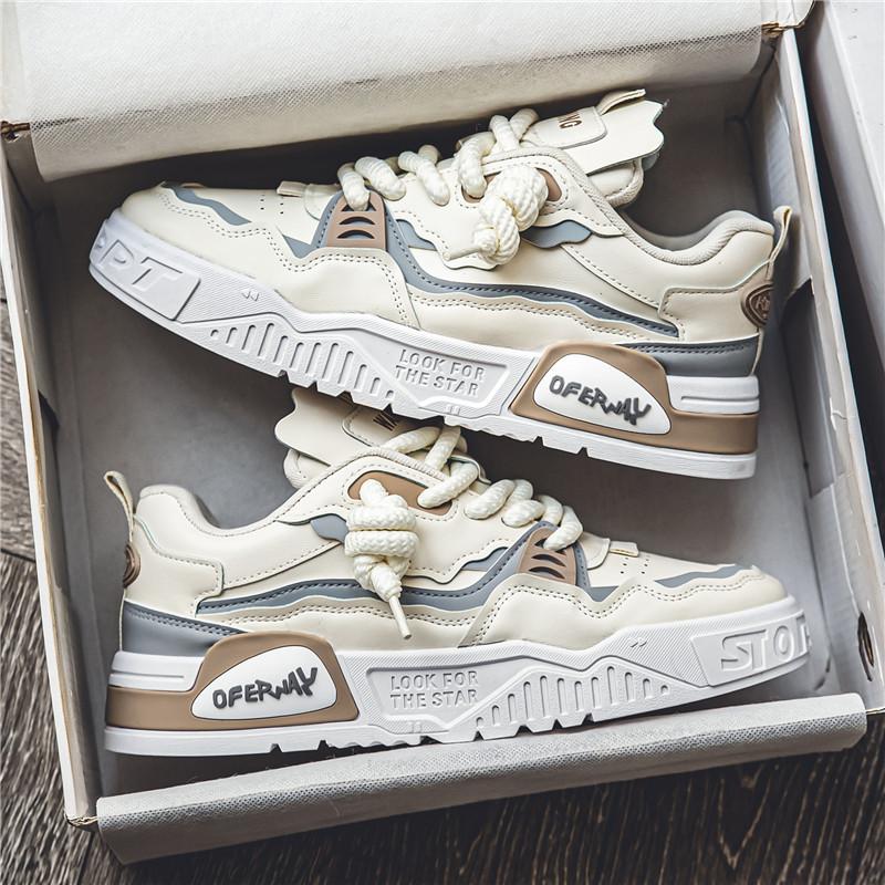 Guochao men's shoes 2025 new summer breathable versatile niche original casual board shoes platform non-slip sports tide shoes