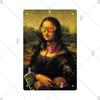 Vintage Mona Lisa Metal Tin Sign Retro Wall Art Home Decor Bar Pub Man Cave Gift