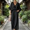 Conjuntos de Verano de 2 Piezas para Mujer, Top con Volantes de Media Manga y Cuello en V a Juego con Pantalones de Pierna Ancha, Conjuntos de Salón para Vacaciones con Bolsillos