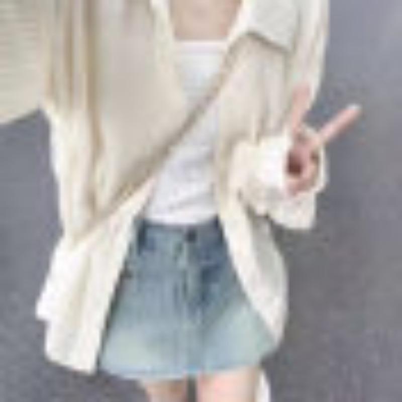 Jacke Damen Herbst Design Sinn Nische Dünnes Leinenhemd Strickjacke Französische Sonnencreme Baumwollhemd Top