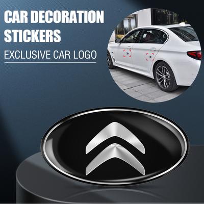 Car Styling 3D Aluminum Emblem Car Decoration Body Stickers Decals for C1 C2 C3 C4 C4L C5 C6 C7 C8 VTS C-ELYSEE Berlingo