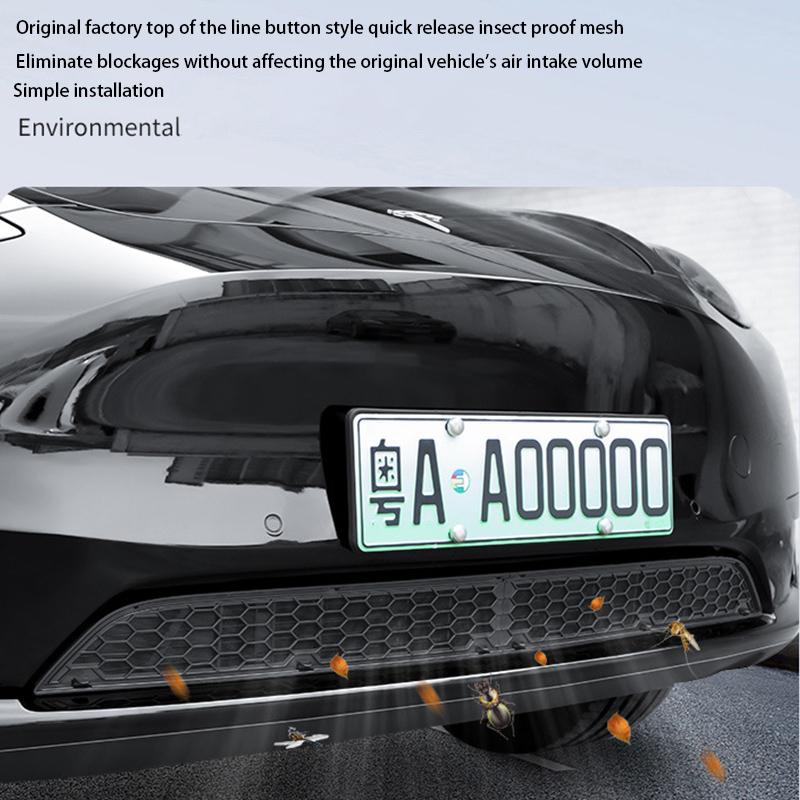 Front Grill Guard Grille Inserts Mesh for Tesla Model Y 3 Highland 2024-2021 Air Inlet Vent Cover Bumper Grid Filter Accessories