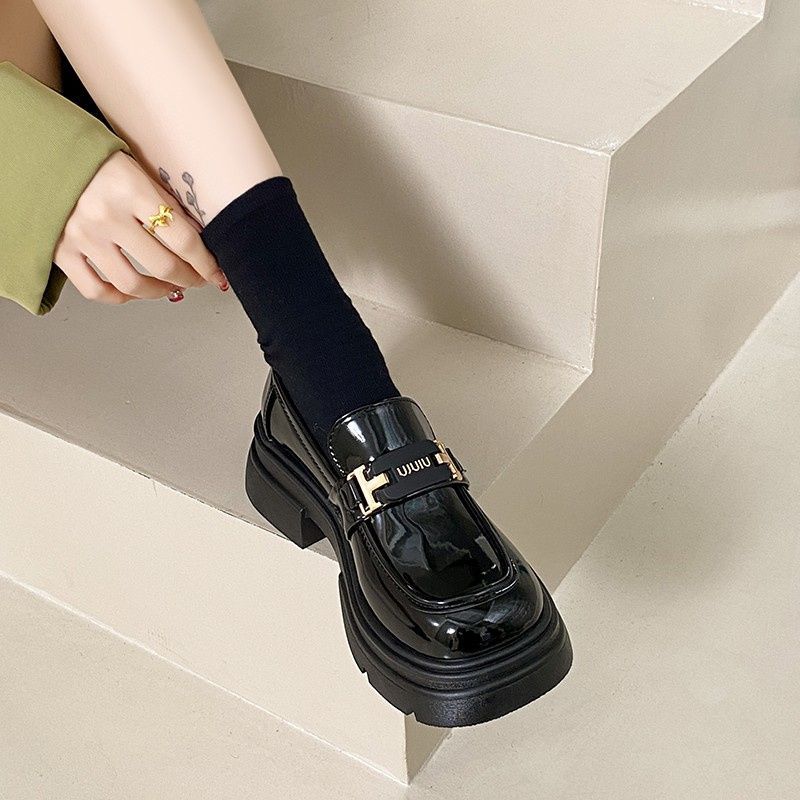 Platform Women's Height Increase, New Commuter Small Leather Shoes Increase, Mary Jane Single Shoes
