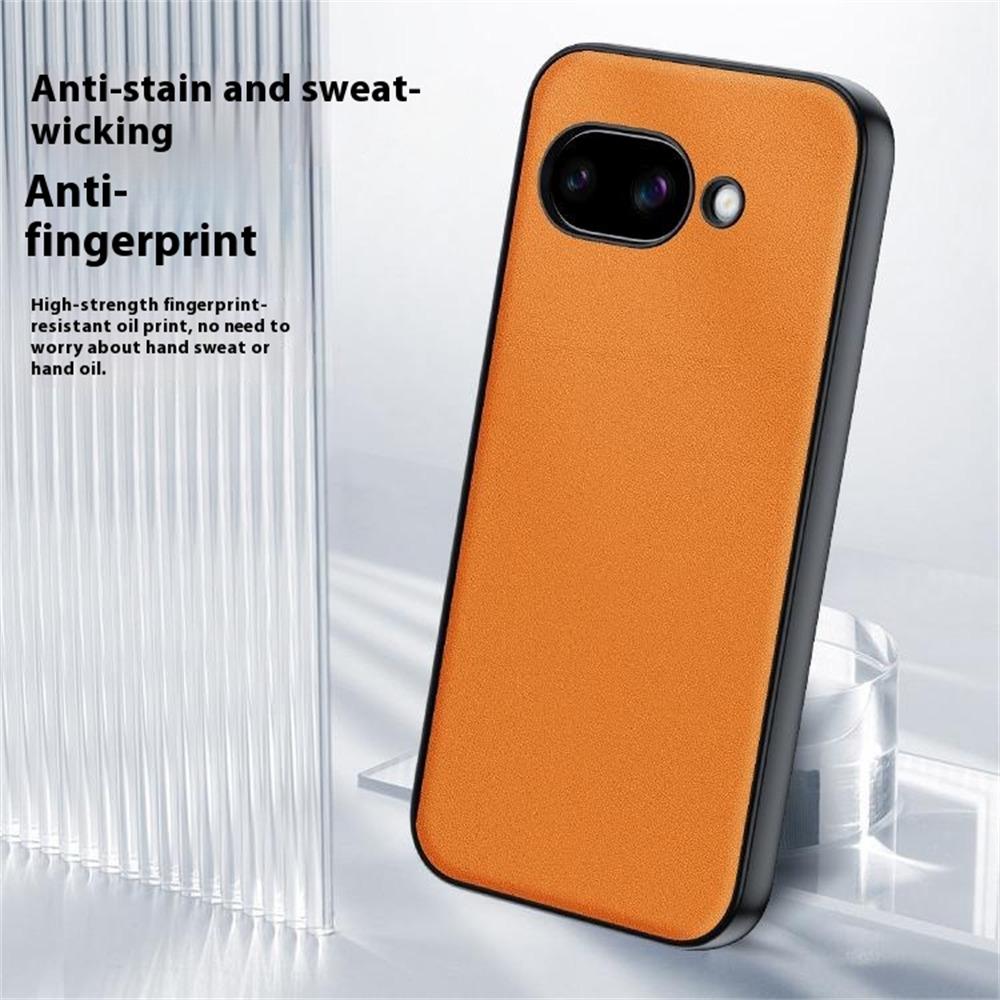 For Google Pixel 9a Case PU Leather Coated PC + TPU Anti-Drop Phone Cover