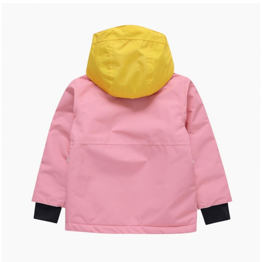 Stella Mccartney Tt2a20 Z0432 999 Color Block Round Logo Hooded Ski Kids Jacket