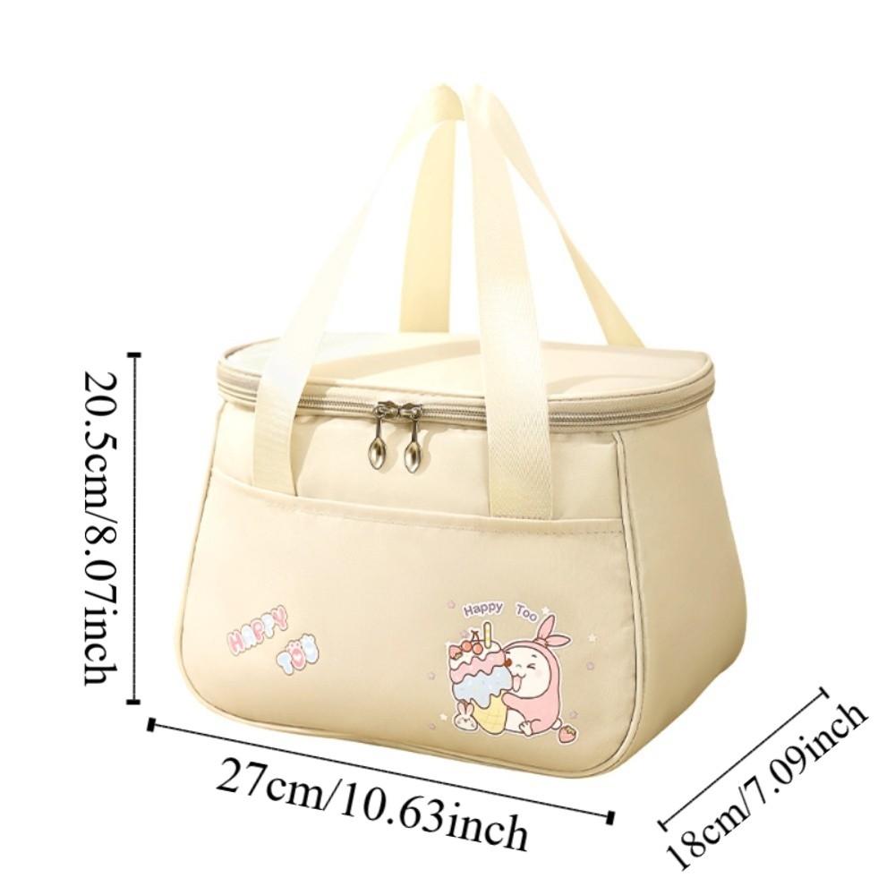 Waterproof Insulated Thermal Bag Cute Picnic Handbag Fashion Cartoon Lunch Bag Men Women